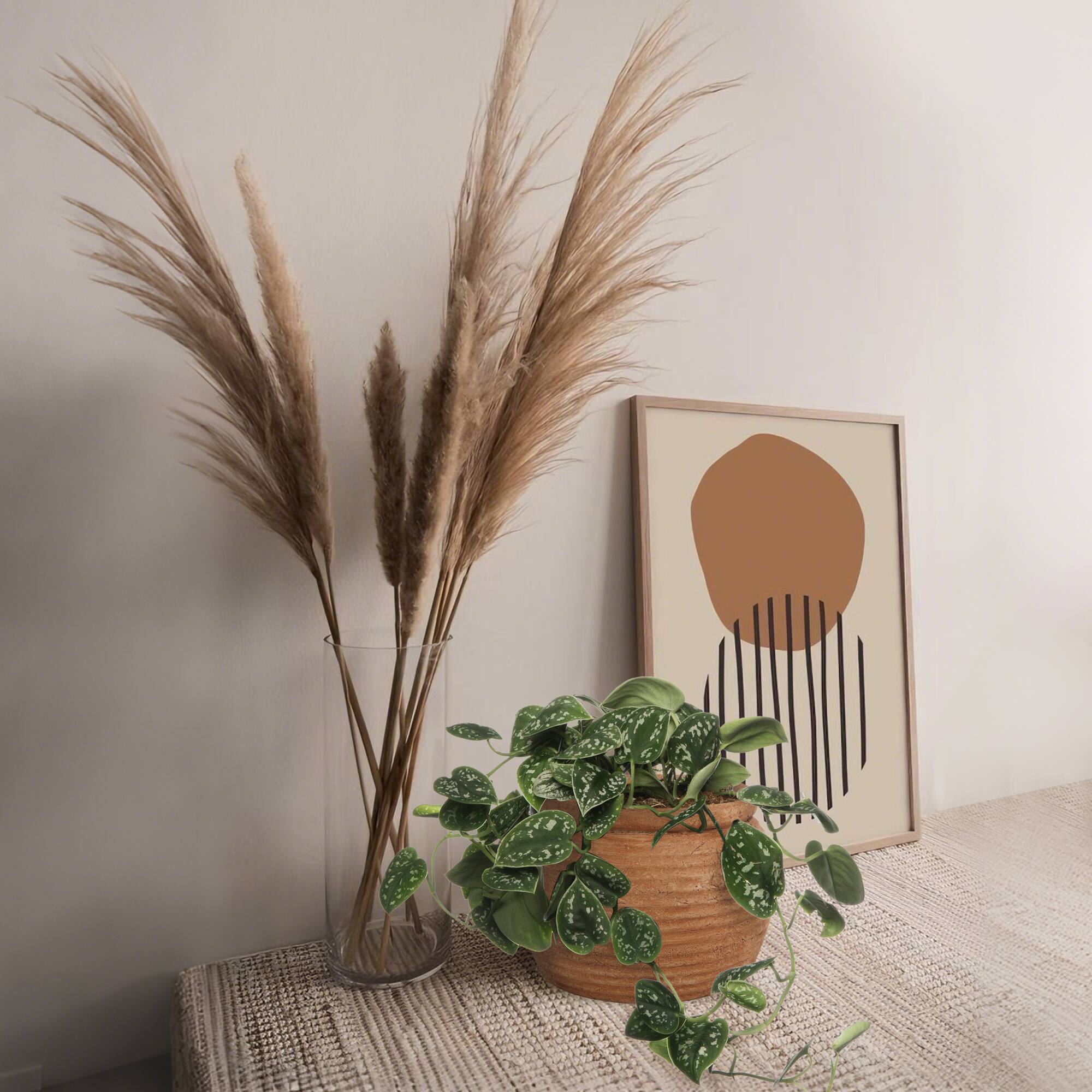 7" Terra Cotta Ridged Round Ceramic Container by Ashland®